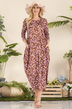 Load image into Gallery viewer, Celeste Full Size Leopard Contrast Dress with Pockets