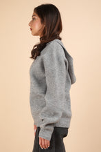 Load image into Gallery viewer, VERY J Seam Detail Drop Shoulder Hooded Sweater