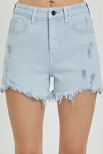 Load image into Gallery viewer, RISEN Full Size High Rise Distressed Detail Denim Shorts