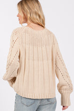 Load image into Gallery viewer, SAGE + FIG Cable-Knit Long Sleeve Sweater