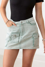 Load image into Gallery viewer, Le Lis High Waist Cargo Denim Mini Skirts
