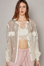 Load image into Gallery viewer, POL Eyelet Button Up Shirt