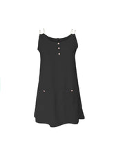 Load image into Gallery viewer, Round Neck Double Spaghetti Straps Mini Dress