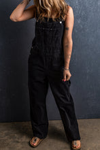 Load image into Gallery viewer, Pocketed Straight Denim Overalls