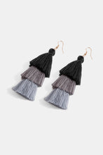 Load image into Gallery viewer, Triple-Layer Tassel Dangle Earrings