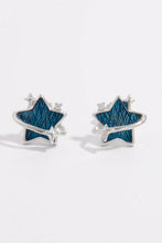 Load image into Gallery viewer, 925 Sterling Silver Zircon Star Earrings