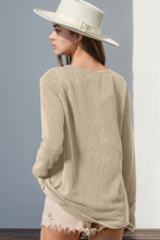 Load image into Gallery viewer, Double Take Full Size Notched Thumbhole Long Sleeve T-Shirt