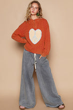 Load image into Gallery viewer, POL Cable-Knit Peace Patch Dropped Shoulder Sweater