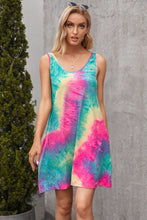 Load image into Gallery viewer, Tie-Dye Sleeveless Dress with Pockets