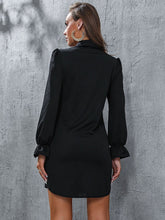 Load image into Gallery viewer, Perfee Ruched Button Up Long Sleeve Dress