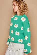 Load image into Gallery viewer, POL Daisy Pattern Drop Shoulder Sweater