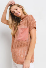 Load image into Gallery viewer, Ces Femme See Through Crochet Mock Neck Cover Up
