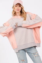 Load image into Gallery viewer, SAGE + FIG Color Block Round Neck Sweatshirt