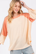 Load image into Gallery viewer, SAGE + FIG Color Block Curved Hem T-Shirt