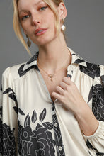 Load image into Gallery viewer, Umgee Ruffle Hem Flower Print Johnny Collar Dress