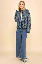 Load image into Gallery viewer, Davi & Dani Vintage Print Open Front Jacket with Pockets