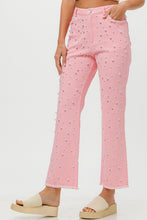 Load image into Gallery viewer, BiBi Washed Pearl Embellished Pants