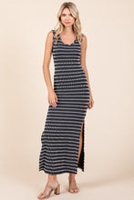 Load image into Gallery viewer, Mittoshop Striped Scoop Neck Sleeveless Maxi Dress