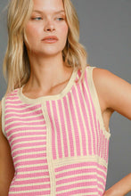 Load image into Gallery viewer, Umgee Round Neck Texture Striped Tank