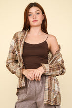 Load image into Gallery viewer, VERY J Contrast Plaid Raw Detail Shirt