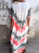 Load image into Gallery viewer, Full Size Pocketed Tie-Dye Short Sleeve Dress