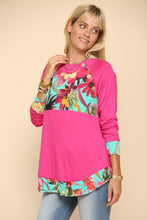 Load image into Gallery viewer, Celeste Full Size Tropical Print Long Sleeve T-Shirt