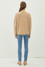 Load image into Gallery viewer, Be Cool Rolled Openwork Round Neck Sweater
