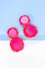 Load image into Gallery viewer, Geometrical Shape Zinc Alloy Frame Dangle Earrings