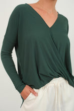 Load image into Gallery viewer, HYFVE Draped Drop Shoulder Long Sleeve Top