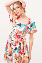 Load image into Gallery viewer, And The Why Square Neck Puff Sleeve Floral Dress