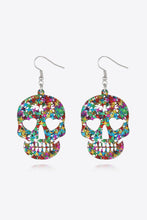 Load image into Gallery viewer, Acrylic Skull Drop Earrings