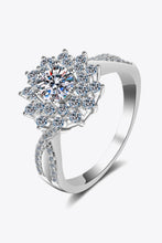 Load image into Gallery viewer, Moissanite Flower-Shape Split Shank Ring