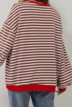 Load image into Gallery viewer, Striped Round Neck Long Sleeve Sweatshirt