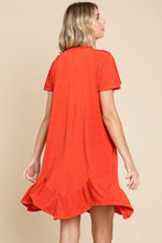 Load image into Gallery viewer, Culture Code Full Size Short Sleeve Ruffled Asymmetric Hem Dress
