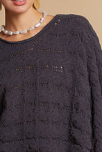 Load image into Gallery viewer, POL Round Neck Cable Knit Cropped Sweater
