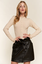 Load image into Gallery viewer, And The Why Half Button Round Neck Long Sleeve Bodysuit