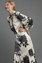 Load image into Gallery viewer, Umgee Ruffle Hem Flower Print Johnny Collar Dress