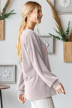 Load image into Gallery viewer, Heimish BOO Round Neck Long Sleeve Ribbed T-Shirt