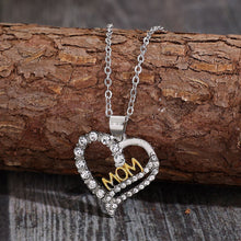 Load image into Gallery viewer, Alloy Inlaid Zircon Heart Pendant Necklace