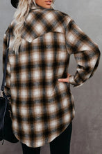 Load image into Gallery viewer, Full Size Plaid Collared Neck Long Sleeve Shirt