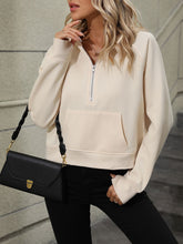Load image into Gallery viewer, Mandy Half Zip Long Sleeve Sweatshirt