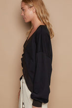 Load image into Gallery viewer, POL V-Cutout Rib Band Long Sleeve Sweatshirt