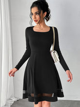 Load image into Gallery viewer, Square Neck Long Sleeve Mini Dress