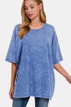 Load image into Gallery viewer, Zenana Full Size Washed Round Neck Drop Shoulder Oversized T-Shirt