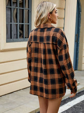 Load image into Gallery viewer, Plaid Collared Neck Long Sleeve Shirt