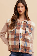 Load image into Gallery viewer, Annie Wear Faux Fur Plaid Button Up Jacket