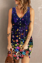 Load image into Gallery viewer, Double Take Scoop Neck Buttoned Sleeveless Magic Dress with Pockets