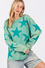 Load image into Gallery viewer, SAGE + FIG Mineral Wash Star Pattern T-Shirt