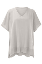 Load image into Gallery viewer, Slit V-Neck Half Sleeve Knit Top