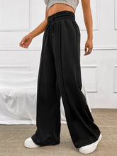 Load image into Gallery viewer, Honey Drawstring Elastic Waist Wide Leg Pants